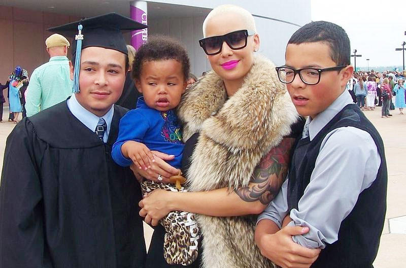 Michael is a son of Amber Rose’s father 